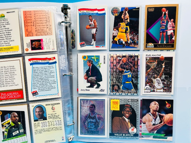 Photo 1 of 593019… final sale no returns/refunds-180 mixed basketball cards in binder 