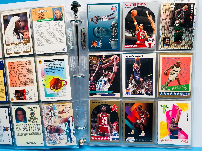 Photo 1 of 593019… final sale no returns/refunds-180 mixed basketball cards in binder 