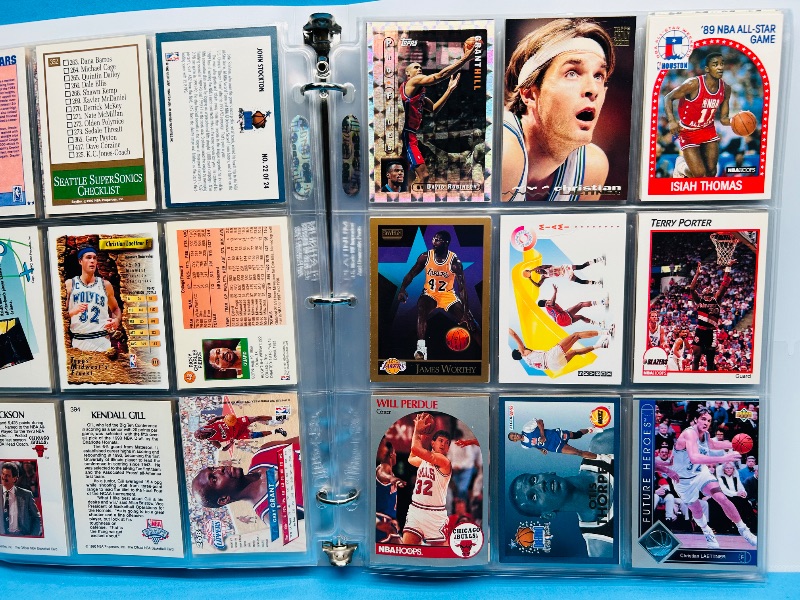 Photo 1 of 593019… final sale no returns/refunds-180 mixed basketball cards in binder 