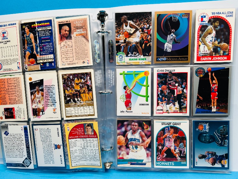 Photo 1 of 593019… final sale no returns/refunds-180 mixed basketball cards in binder 
