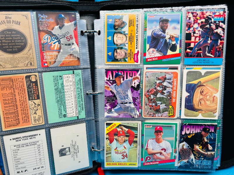 Photo 1 of 593020… final sale no returns/refunds-180 mixed baseball cards in binder 