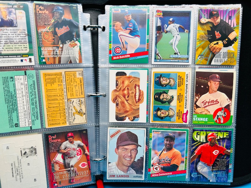 Photo 1 of 593020… final sale no returns/refunds-180 mixed baseball cards in binder 