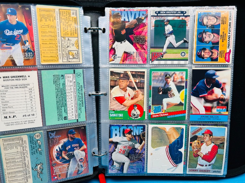 Photo 1 of 593020… final sale no returns/refunds-180 mixed baseball cards in binder 