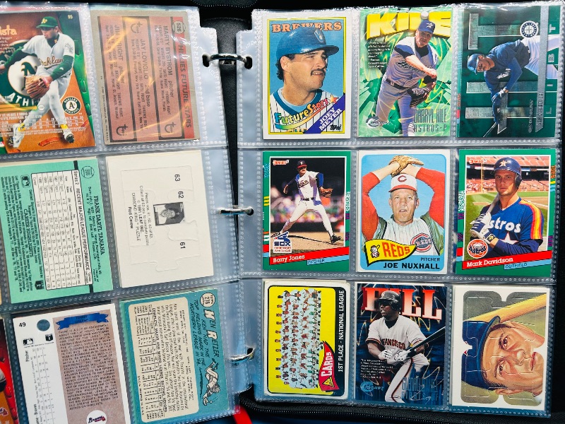 Photo 1 of 593020… final sale no returns/refunds-180 mixed baseball cards in binder 