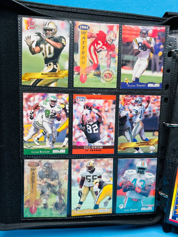 Photo 1 of 593021… final sale no returns/refunds-270 mixed football cards in binder 
