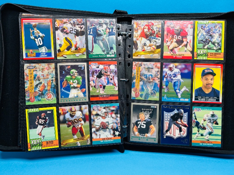 Photo 1 of 593021… final sale no returns/refunds-270 mixed football cards in binder 
