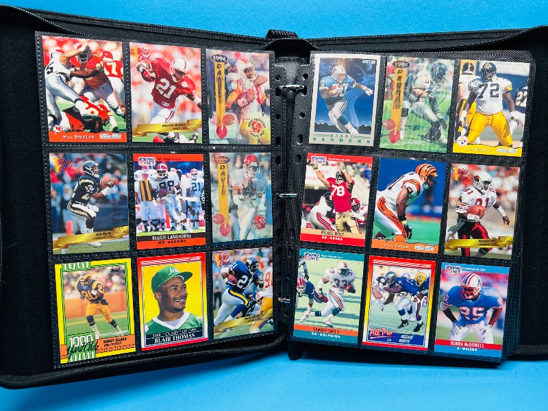 Photo 1 of 593021… final sale no returns/refunds-270 mixed football cards in binder 