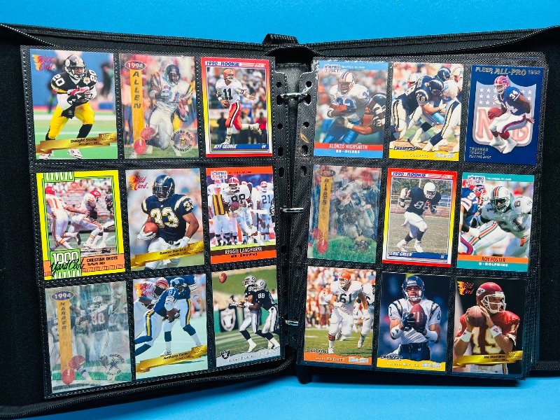 Photo 1 of 593021… final sale no returns/refunds-270 mixed football cards in binder 