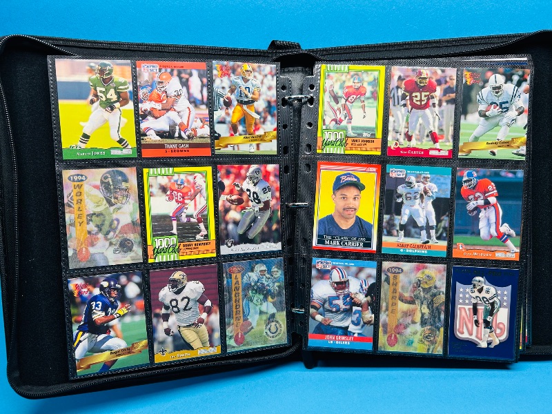 Photo 1 of 593021… final sale no returns/refunds-270 mixed football cards in binder 