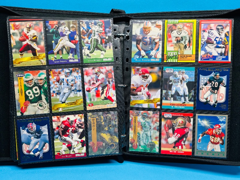 Photo 1 of 593021… final sale no returns/refunds-270 mixed football cards in binder 