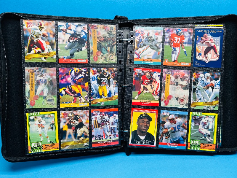 Photo 1 of 593021… final sale no returns/refunds-270 mixed football cards in binder 