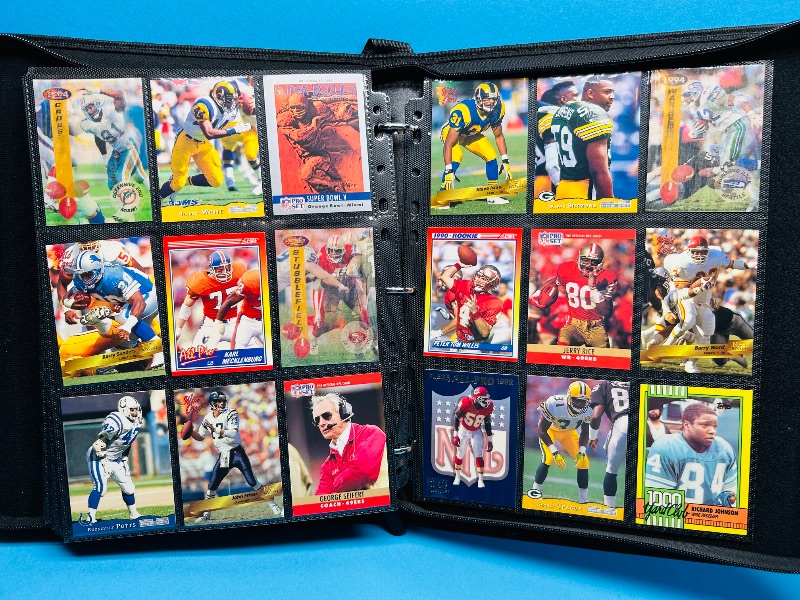 Photo 1 of 593021… final sale no returns/refunds-270 mixed football cards in binder 