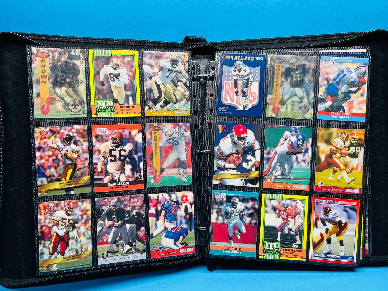 Photo 1 of 593021… final sale no returns/refunds-270 mixed football cards in binder 