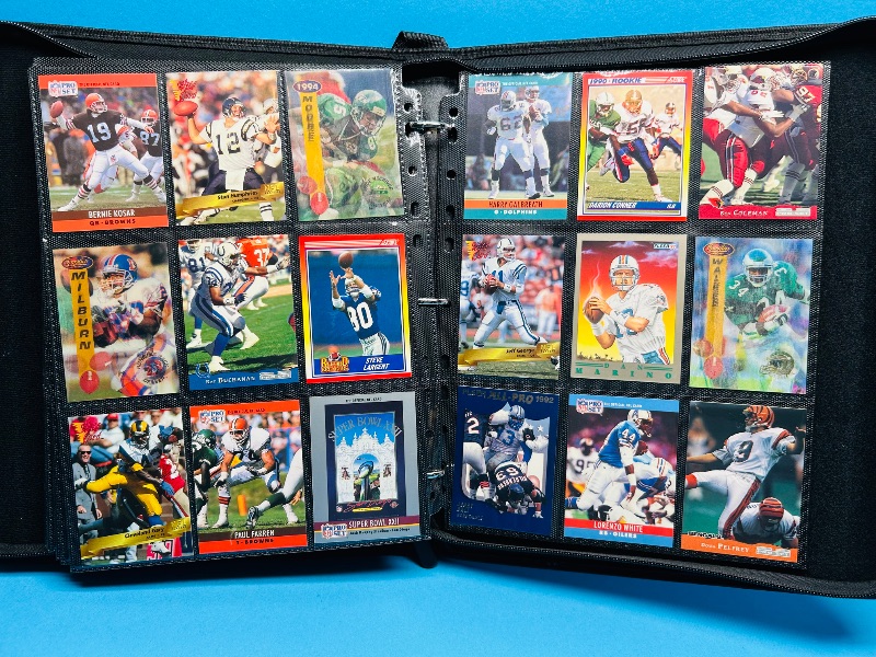 Photo 1 of 593021… final sale no returns/refunds-270 mixed football cards in binder 