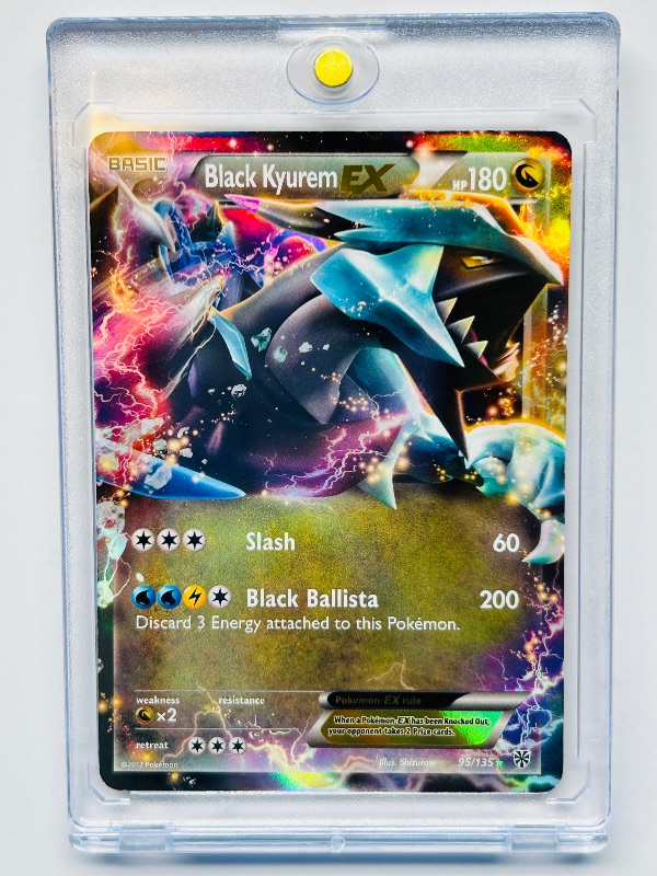 Photo 1 of 593022…Pokémon holo black kyurem EX card in hard plastic case