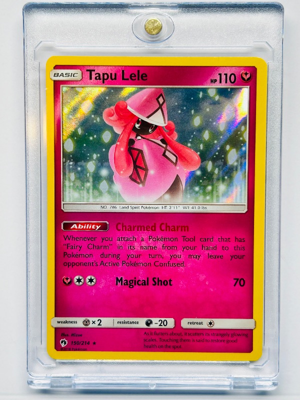 Photo 1 of 593024…Pokémon holo Tapu Lele card  in hard plastic case