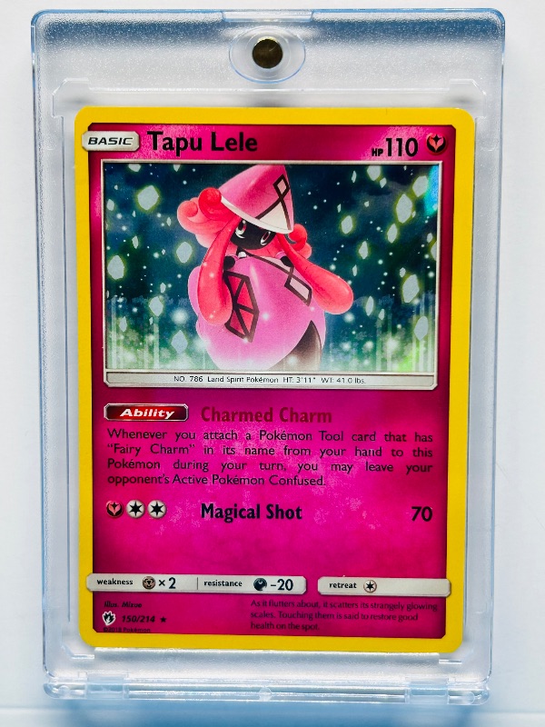 Photo 1 of 593024…Pokémon holo Tapu Lele card  in hard plastic case