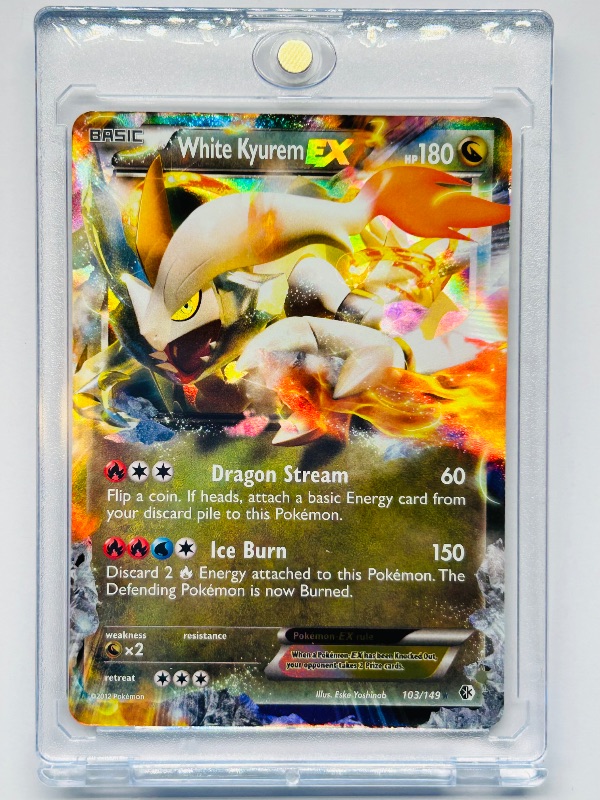 Photo 1 of 593030…Pokémon holo white Kyurem EX card  in hard plastic case