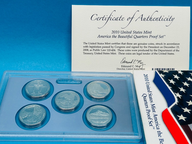 Photo 1 of 593038…2010 US mint America the Beautiful quarters proof set with COA