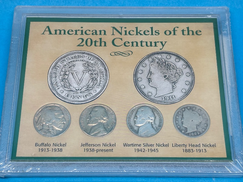 Photo 1 of 593039…sealed -American nickels of the 20th Century set with COA