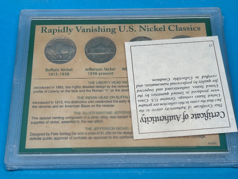 Photo 1 of 593039…sealed -American nickels of the 20th Century set with COA