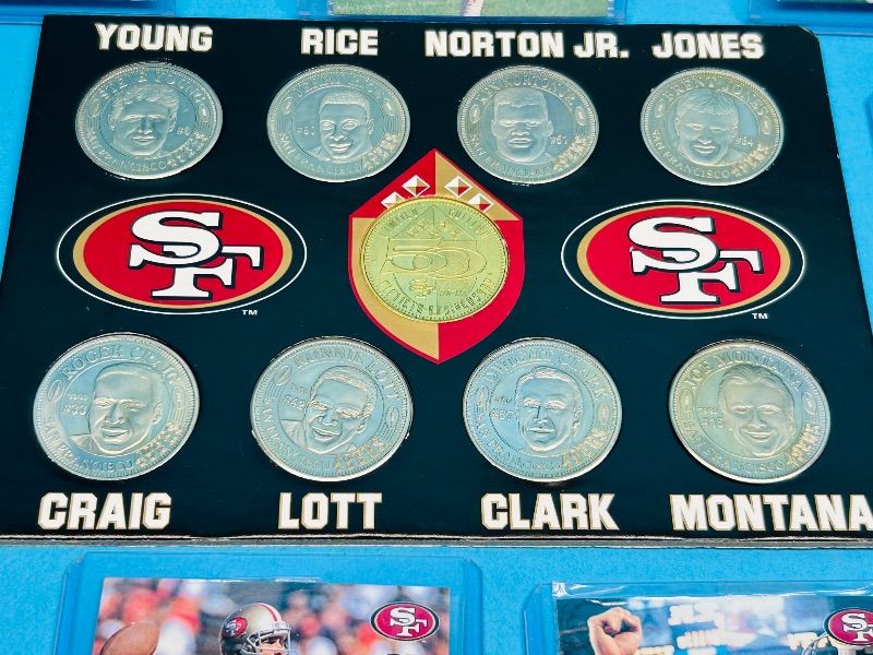 Photo 1 of 593042…San Francisco 49ers complete 50th anniversary 9 coin set with cards