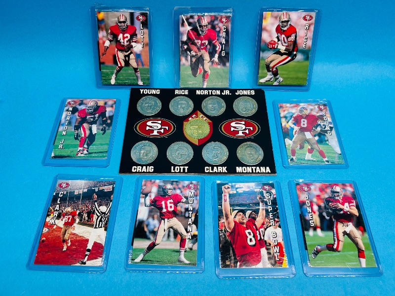 Photo 1 of 593042…San Francisco 49ers complete 50th anniversary 9 coin set with cards