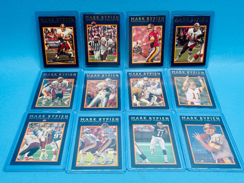 Photo 1 of 593043…12 Mark Rypien cards in hard plastic sleeves 