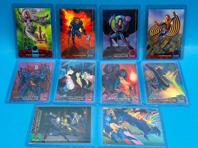 Photo 1 of 593046…10 Marvel Comic cards in hard plastic sleeves 