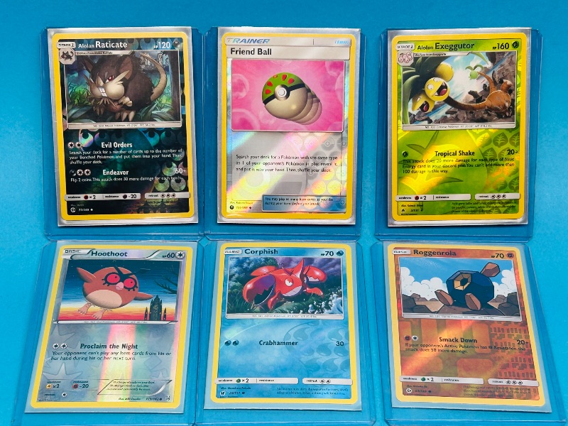 Photo 1 of 593060… 6 reverse holo Pokémon cards in hard plastic sleeves 