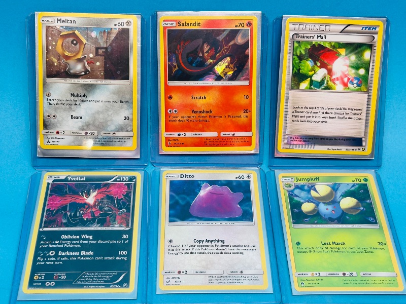 Photo 1 of 593062… 6 hologram Pokémon cards in hard plastic sleeves 