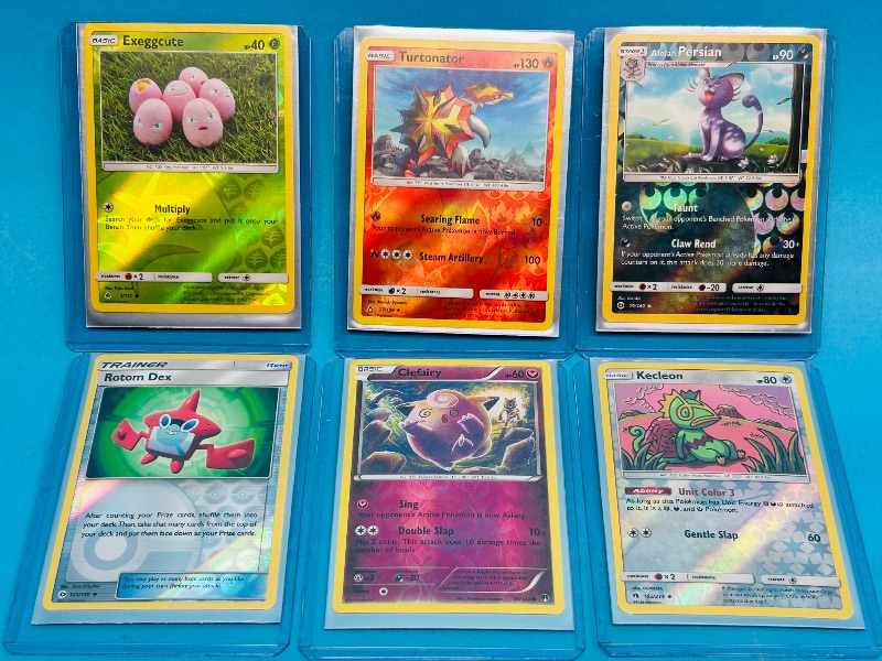 Photo 1 of 593063… 6 reverse holo Pokémon cards in hard plastic sleeves 