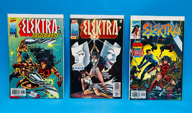 Photo 1 of 593065…3 Elektra comics in plastic sleeves 
