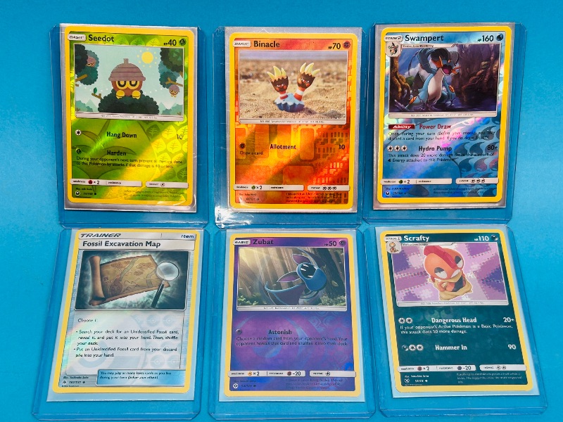 Photo 1 of 593103… 6 reverse holo  Pokémon cards in hard plastic sleeves 