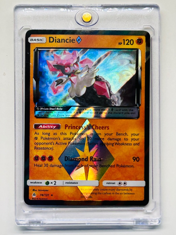 Photo 1 of 593115…Pokémon hologram Diancie card in hard plastic case