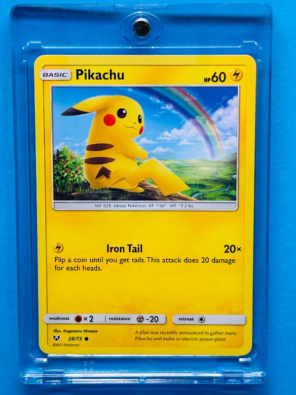 Photo 1 of 593129… Pokémon Pikachu card in hard plastic case