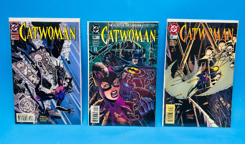 Photo 1 of 593140…3 Catwoman  comics in plastic sleeves 