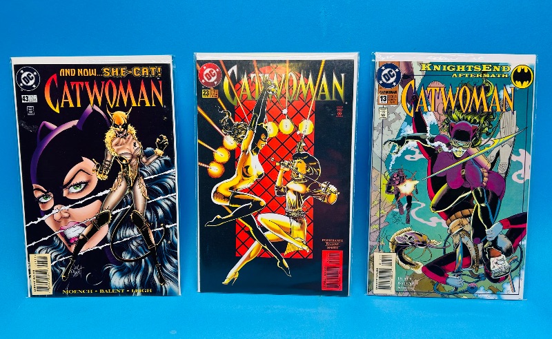Photo 1 of 593141…3 Catwoman  comics in plastic sleeves 