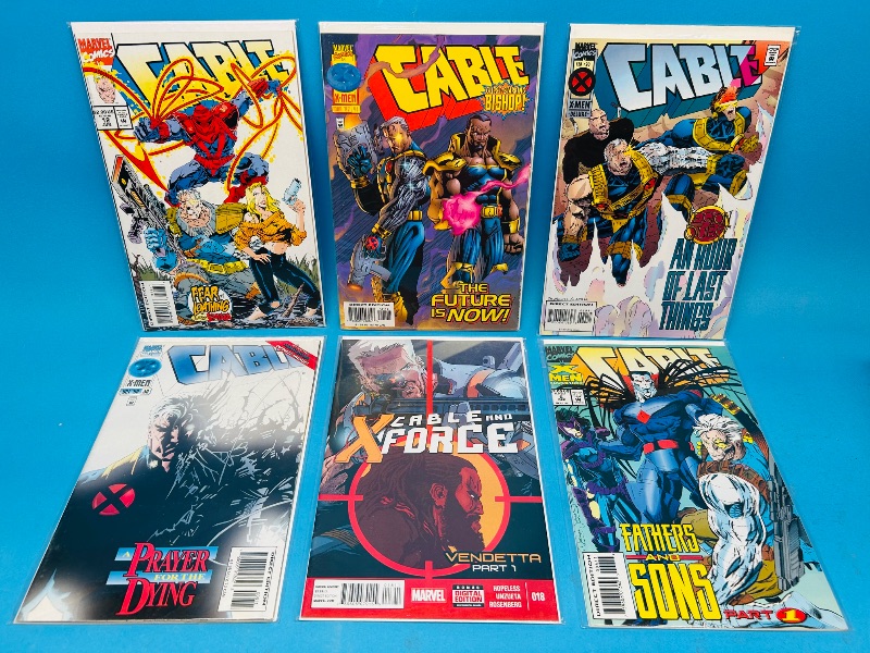 Photo 1 of 593143…6 cable  comics in plastic sleeves 