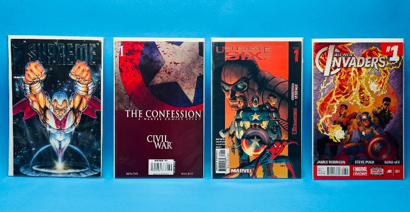 Photo 1 of 593152…comics all #1’s in plastic sleeves 
