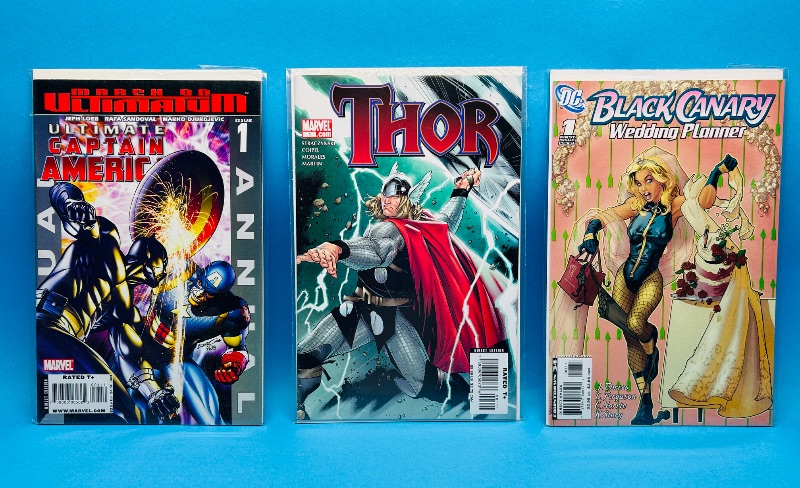 Photo 1 of 593155…3 comics all #1’s in plastic sleeves 