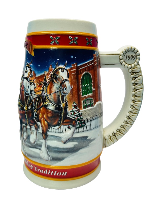 Photo 1 of 593158…7” Budweiser holiday stein made in Brazil 
