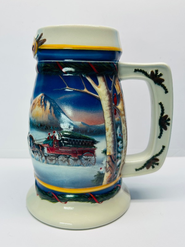 Photo 1 of 593159…7” Budweiser holiday stein made in Brazil 