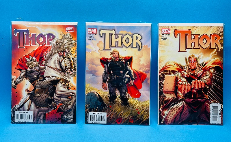 Photo 1 of 593169…3 Thor  comics in plastic sleeves 