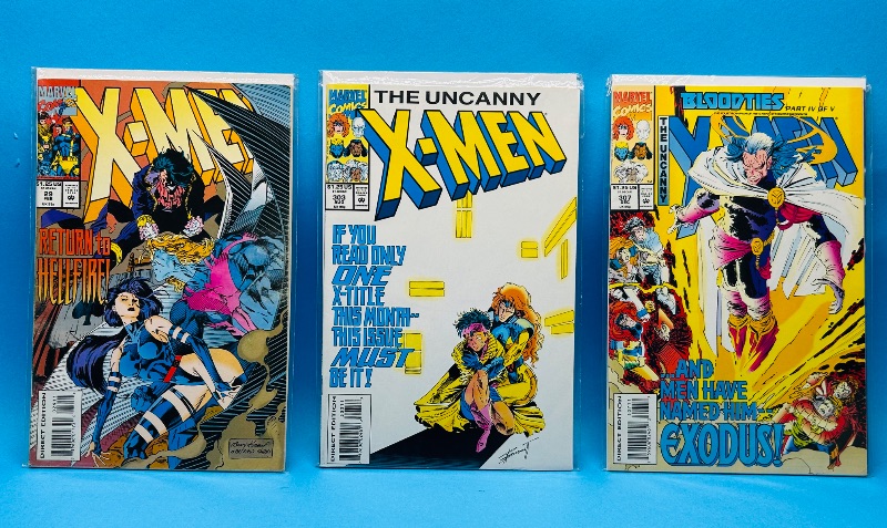 Photo 1 of 593175… 3 X-men  comics in plastic sleeves 