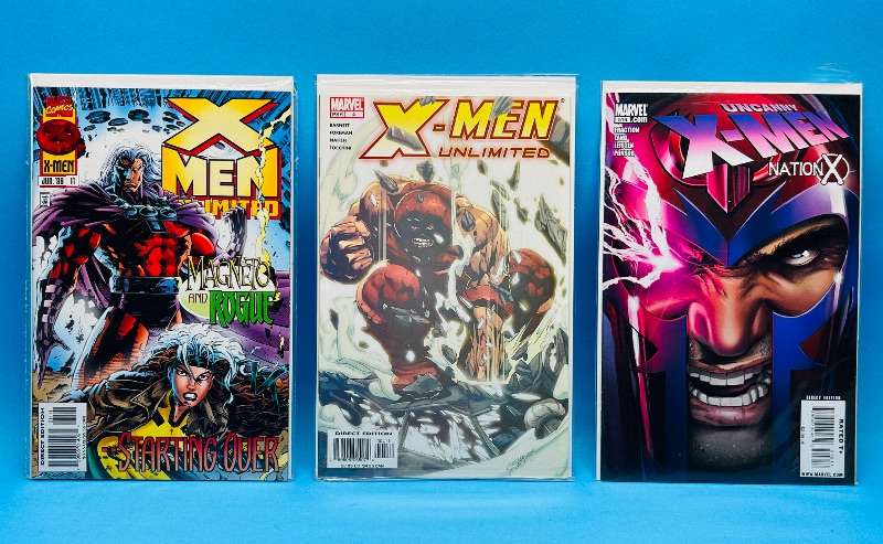 Photo 1 of 593178… 3 X-men  comics in plastic sleeves 