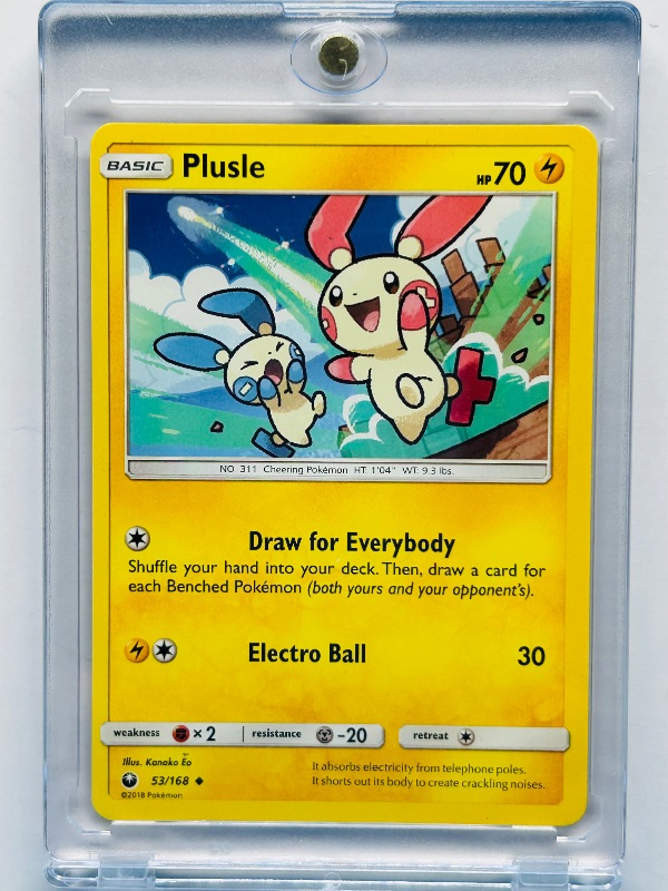 Photo 1 of 593202…Pulsle Pokémon card in hard plastic case