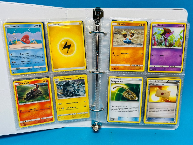 Photo 1 of 593236…final sale no returns/refunds -160 mixed Pokemon cards in binder