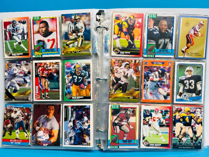Photo 1 of 593238… final sale no returns/refunds -360 mixed football cards in binder