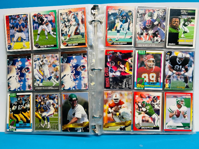 Photo 1 of 593238… final sale no returns/refunds -360 mixed football cards in binder